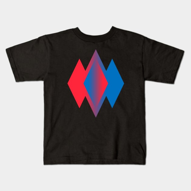 Red-Blue Diamonds Kids T-Shirt by BKAllmighty